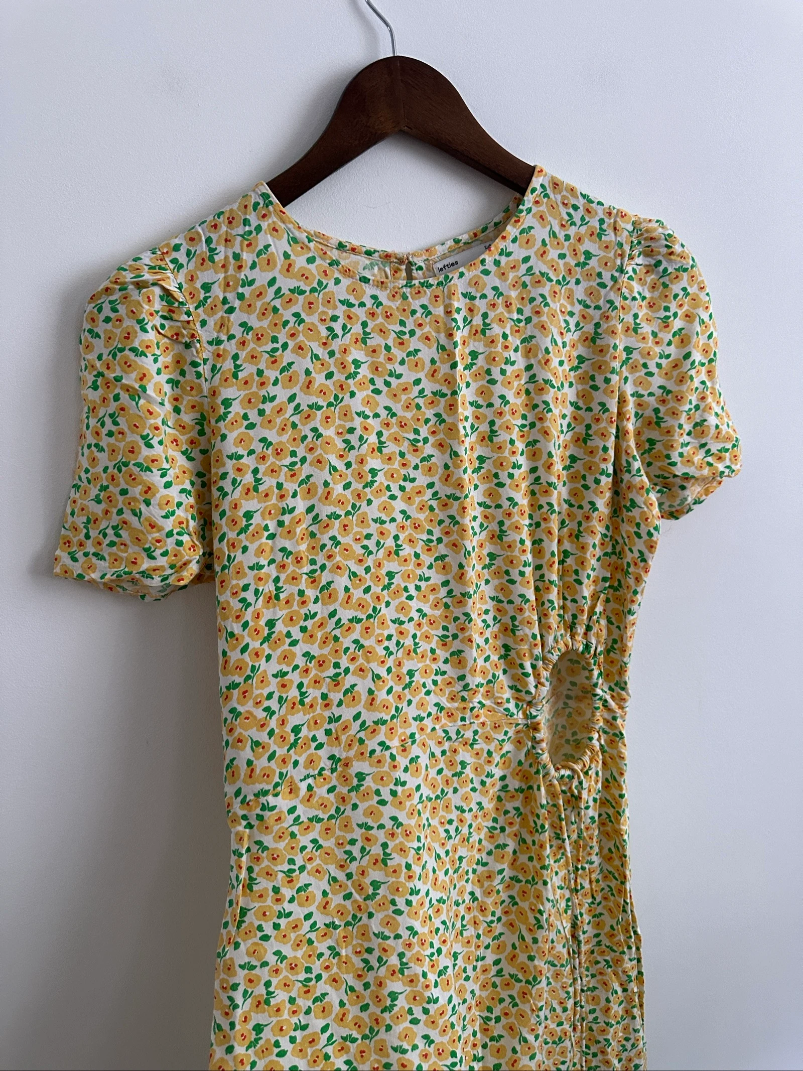 Korte bloemenjurk Lefties geel met cut-out | Maat S | Zomer | Boho – photo 6